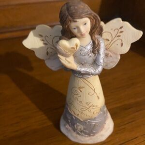 Element Angel Figurine - Cream and Silver